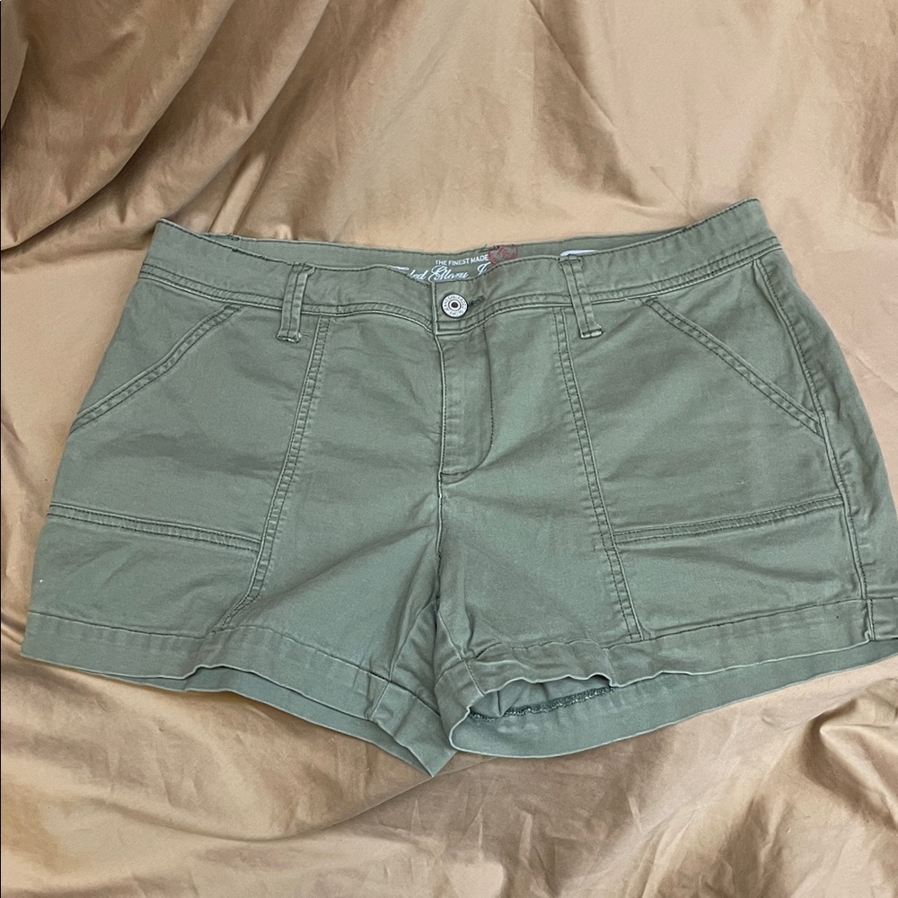 Size 16 Faded Glory Sage Green Women's Cargo Shorts